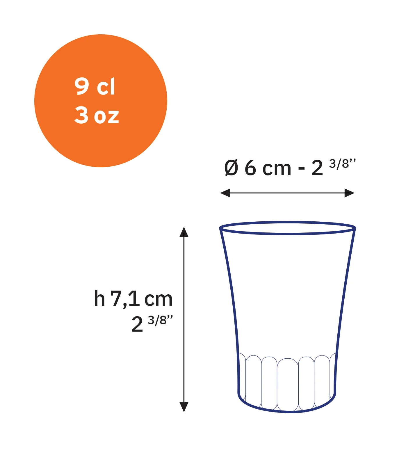 AMALFI - Tasse en verre transparent 9 cl (Lot de 4) - Image 5