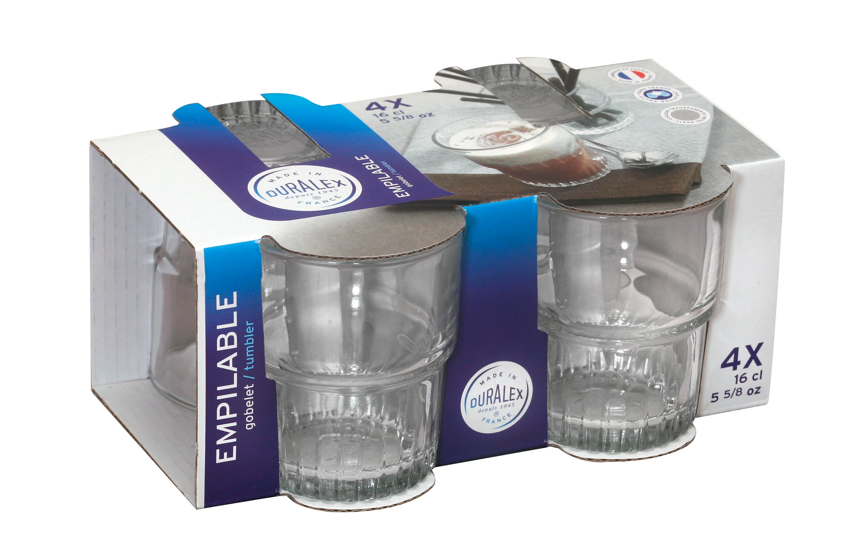 Empilable - Verre Transparent 16cl (lot de 4) - Image 2