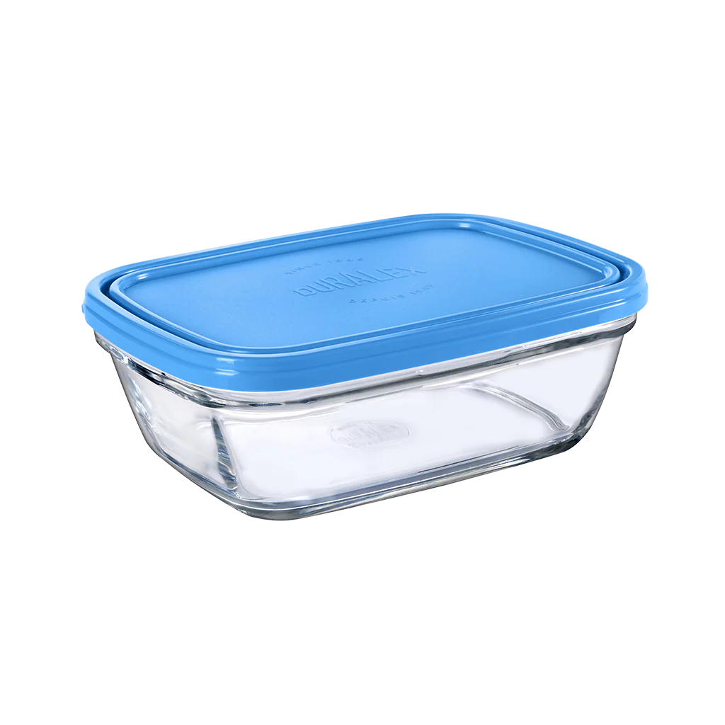 Freshbox - Boite de conservation rectangulaire couvercle bleu 1,1L - Image 3