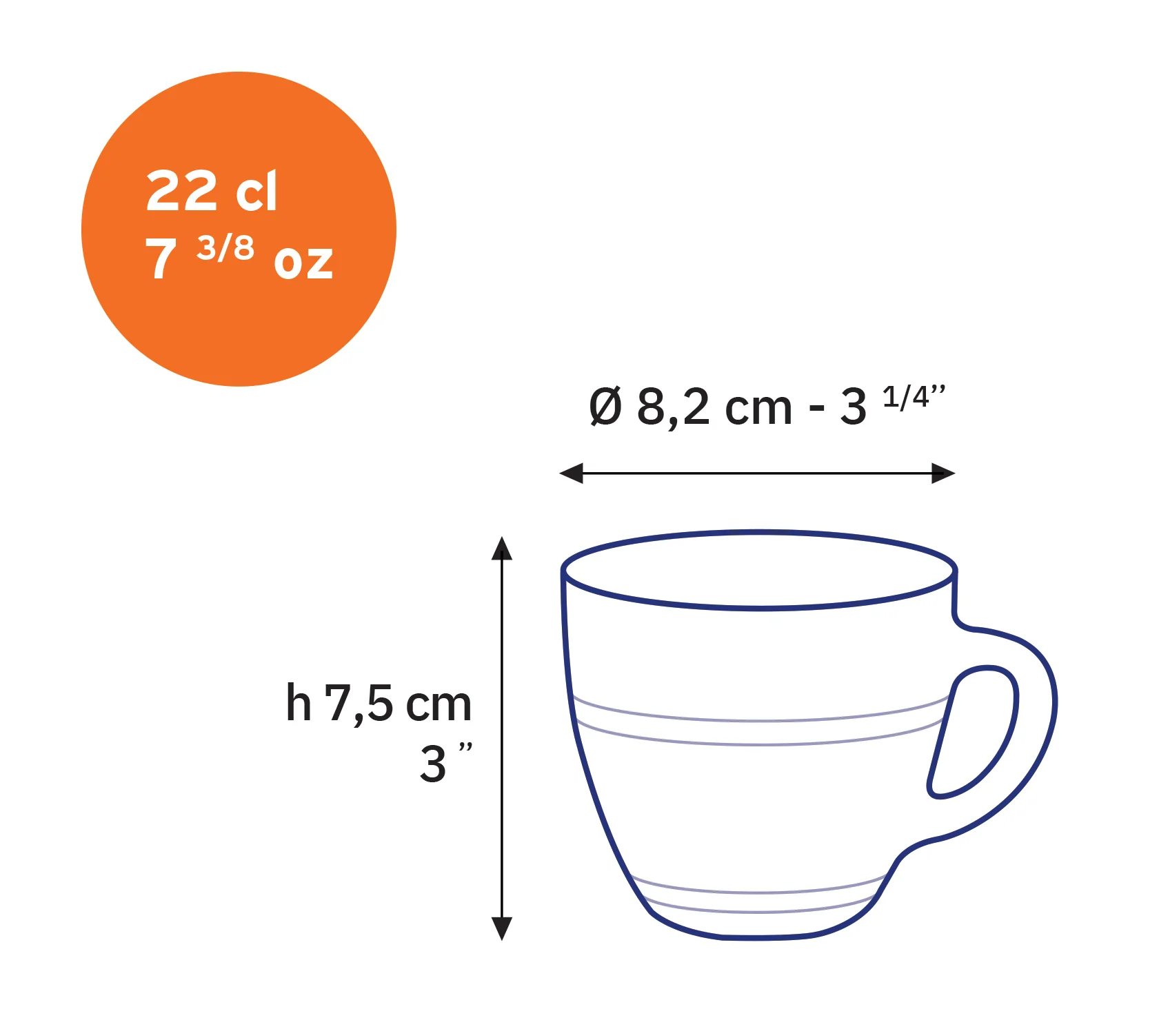 Le Gigogne - Tasse en verre transparent 22 cl (Lot de 6) - Image 5
