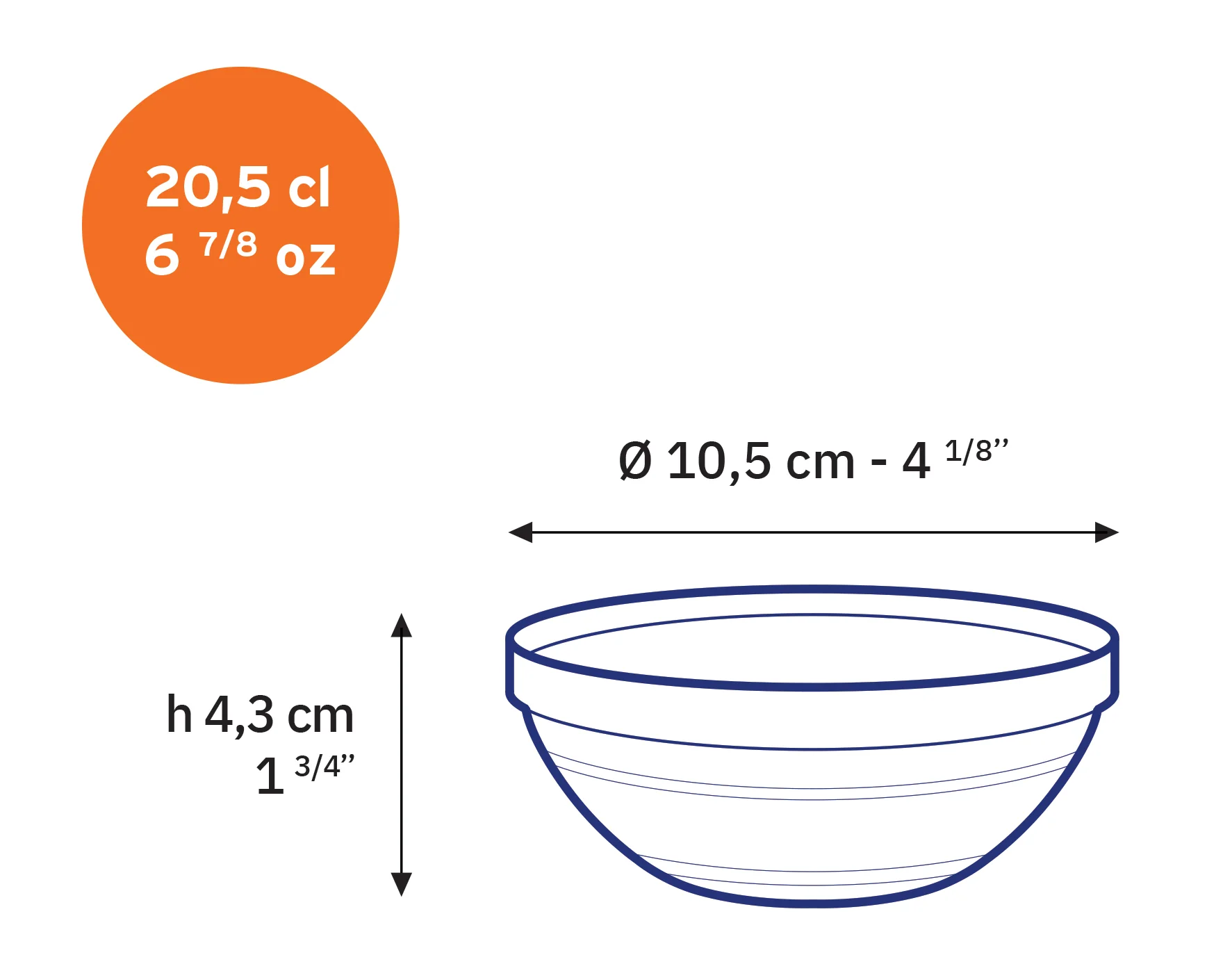 Le Gigogne - Coupelle en verre transparent Empilable 20,5cl - 10,5cm (Lot de 6) - Image 5