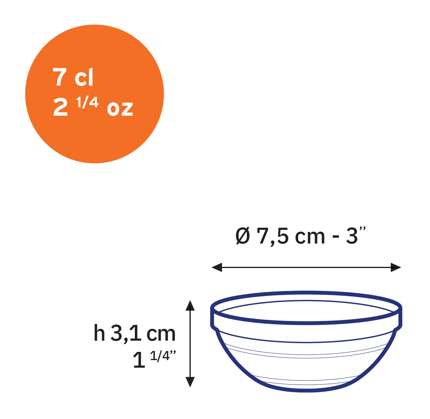 Le Gigogne - Coupelle en verre transparent Empilable 7cl - 7,5 cm (lot de 4) - Image 5