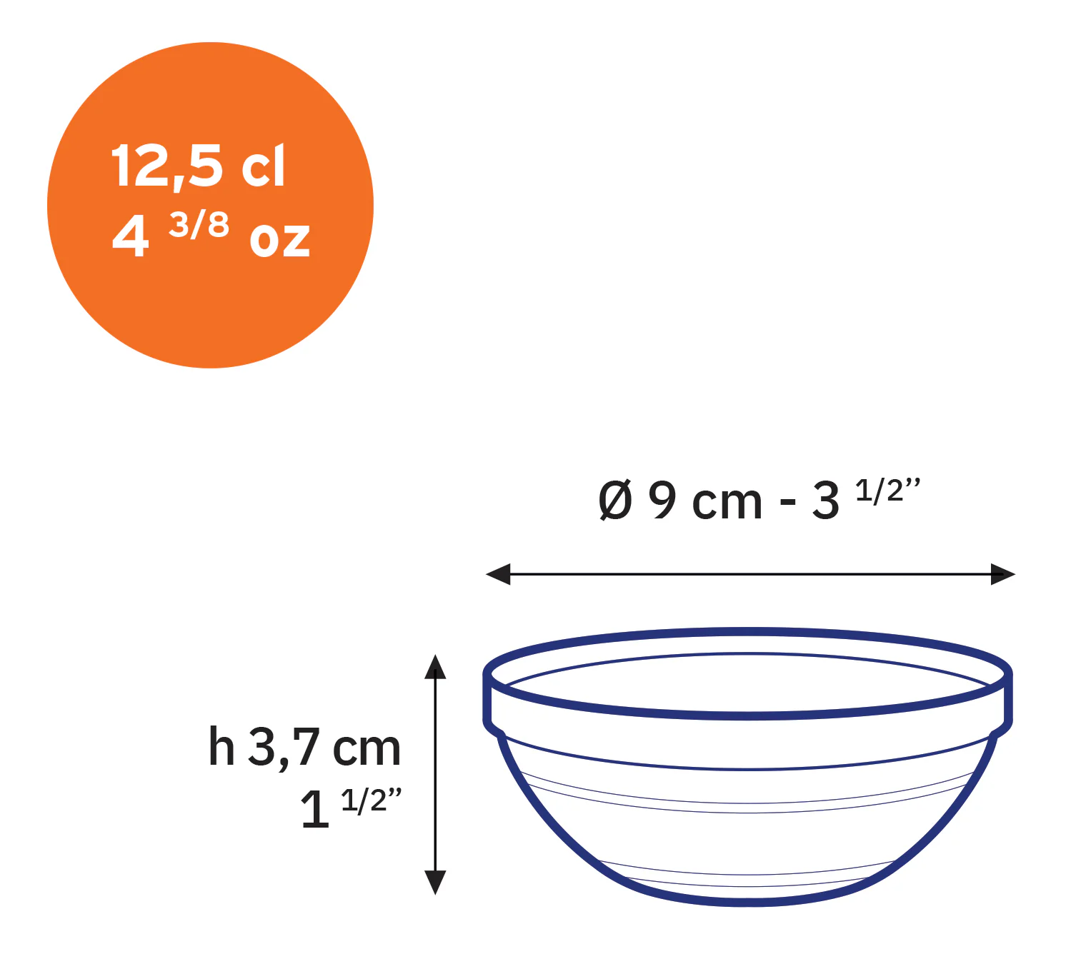 Le Gigogne - Coupelle en verre transparent Empilable 12,5cl - 9cm (Lot de 6) - Image 4