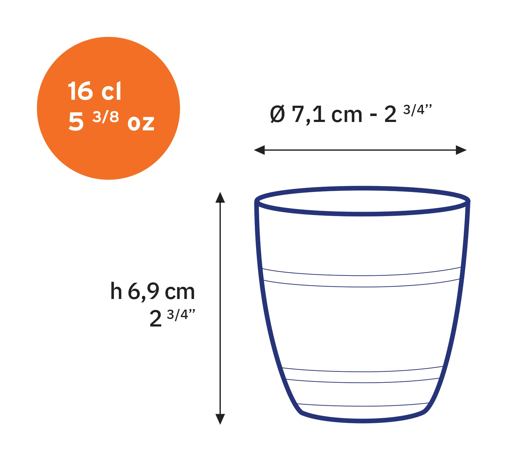 Le Gigogne - Verre transparent 16cl (Lot de 6) - Image 4