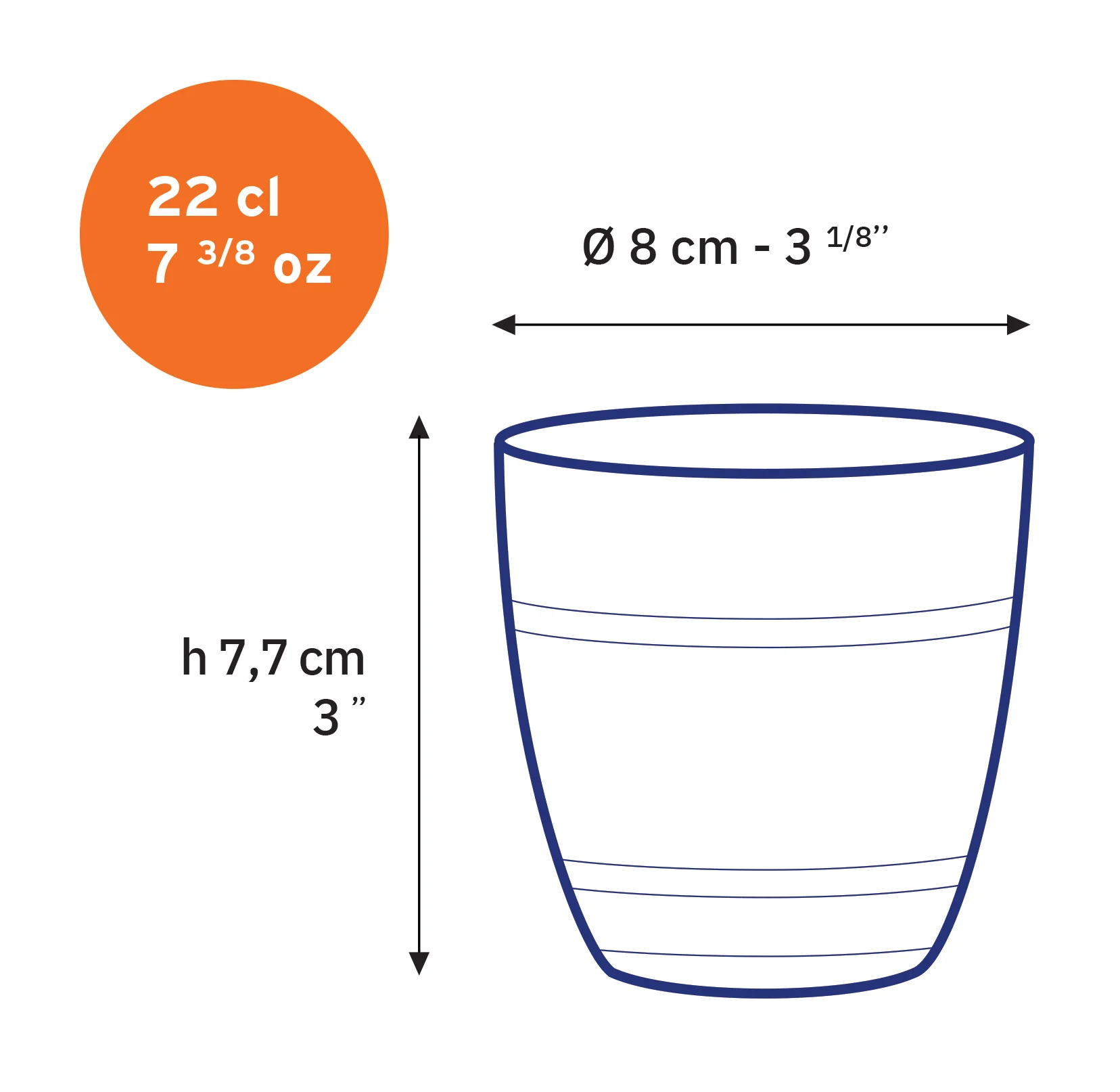 Le Gigogne - Verre transparent 22cl (Lot de 6) - Image 4
