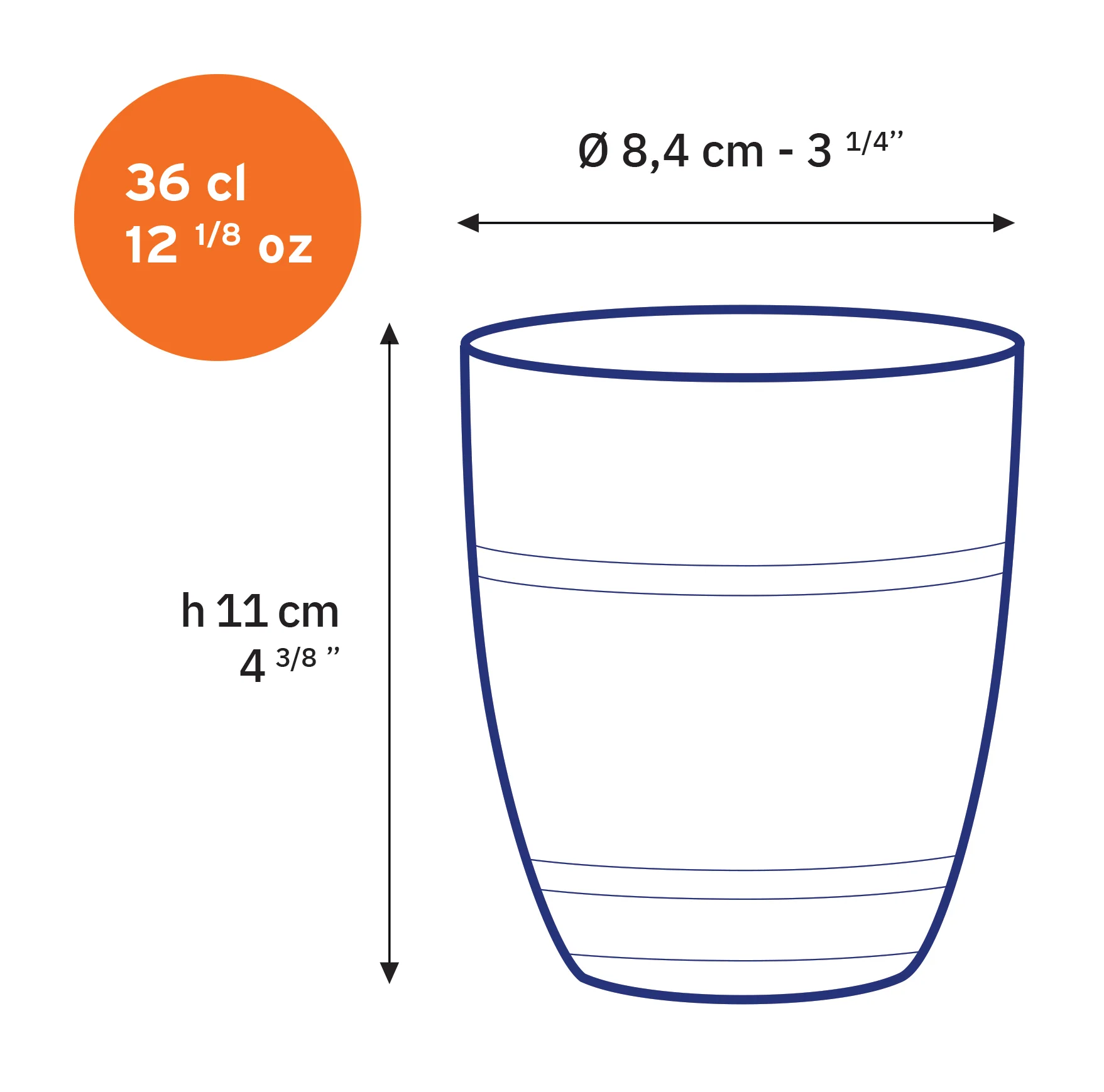Le Gigogne - Verre transparent 36cl (Lot de 6) - Image 4