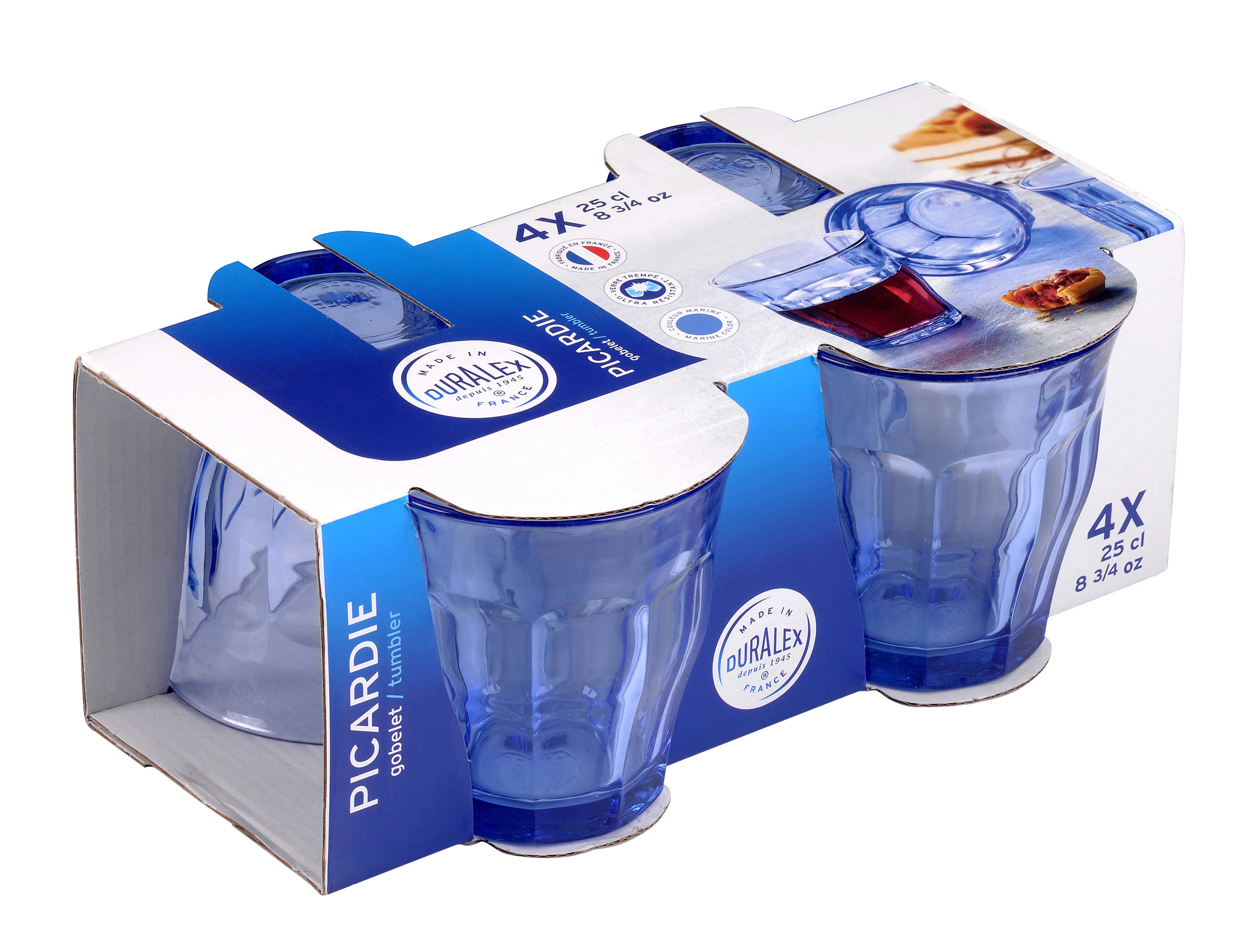 Le Picardie - Verre à eau - Bleu Marine - 25cl (Lot de 4) - Image 2