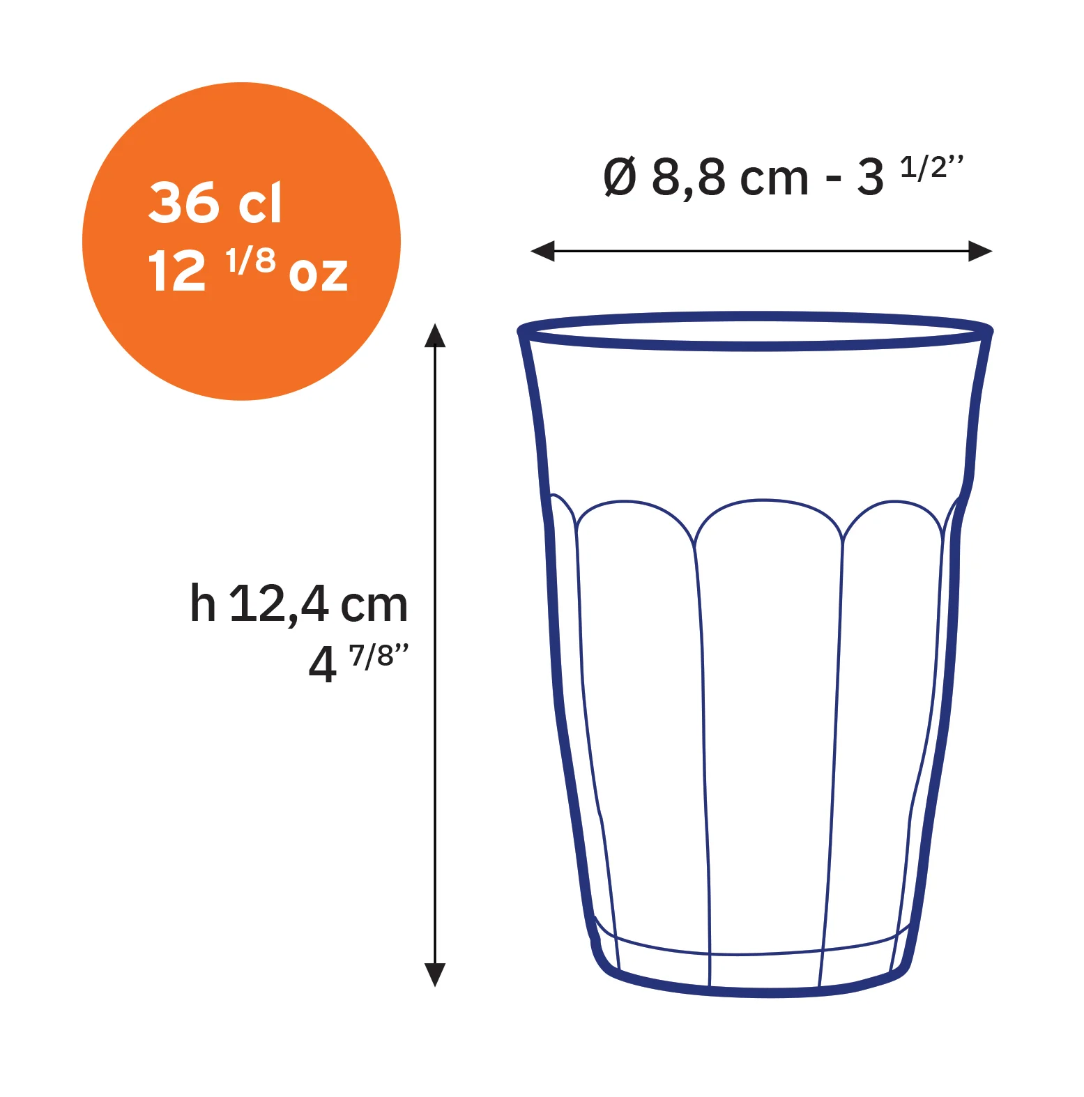 Le Picardie - Verre à eau - transparent - 36cl (Lot de 6) - Image 3