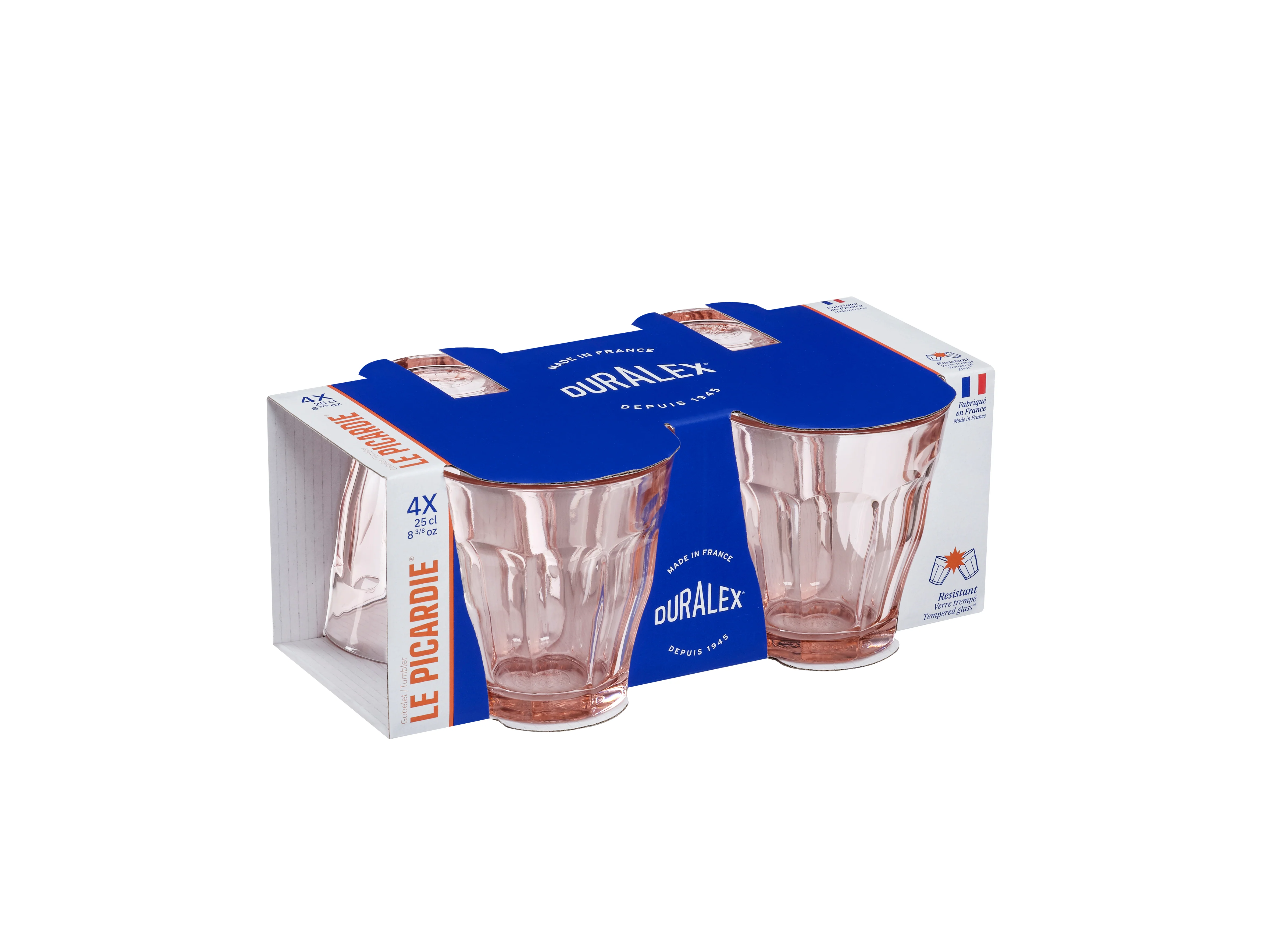 Le Picardie - Verre à eau - Rose - 25cl (Lot de 4) - Image 2