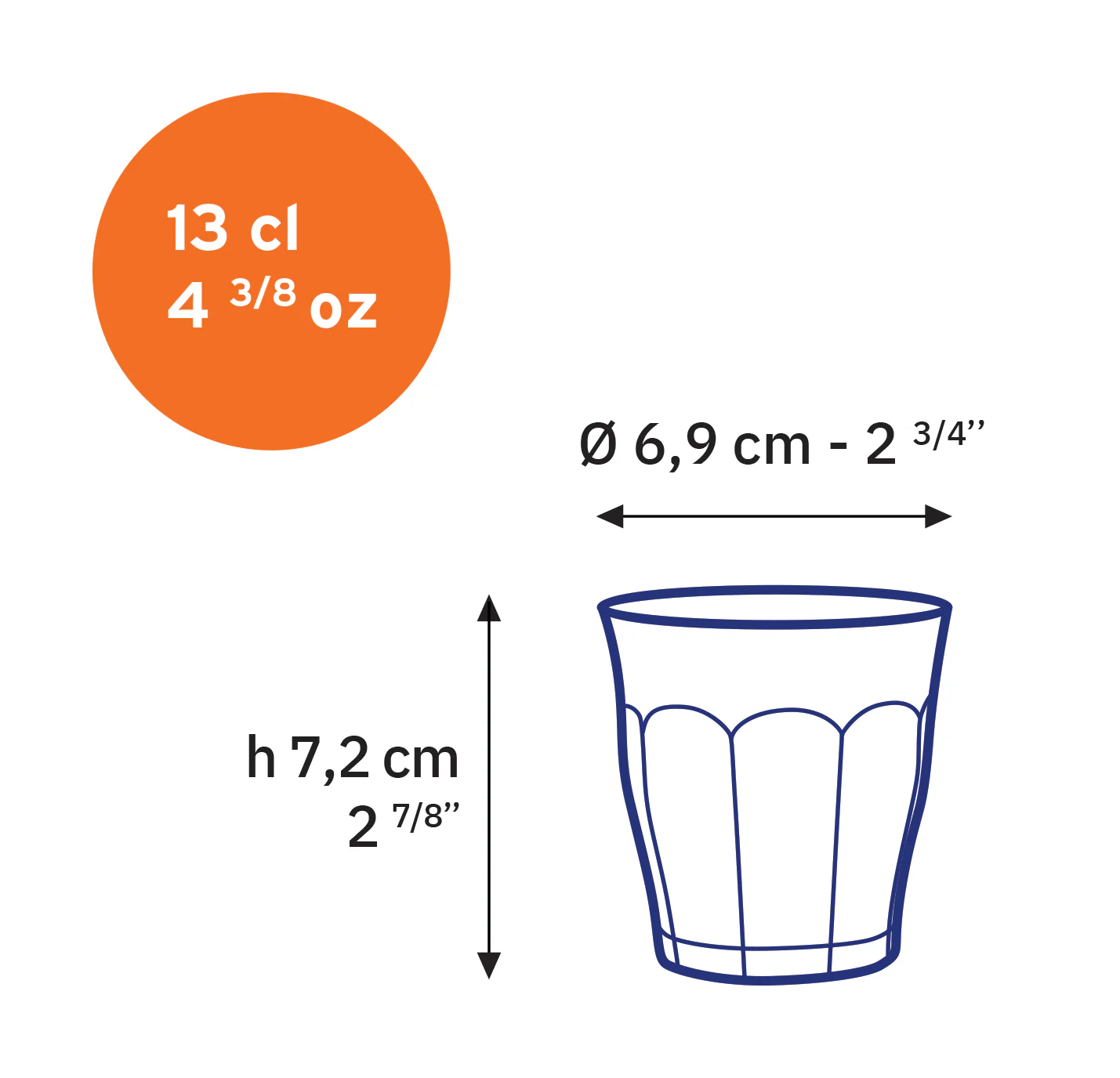 Le Picardie - Verre transparent 13cl -  (Lot de 6) - Image 3
