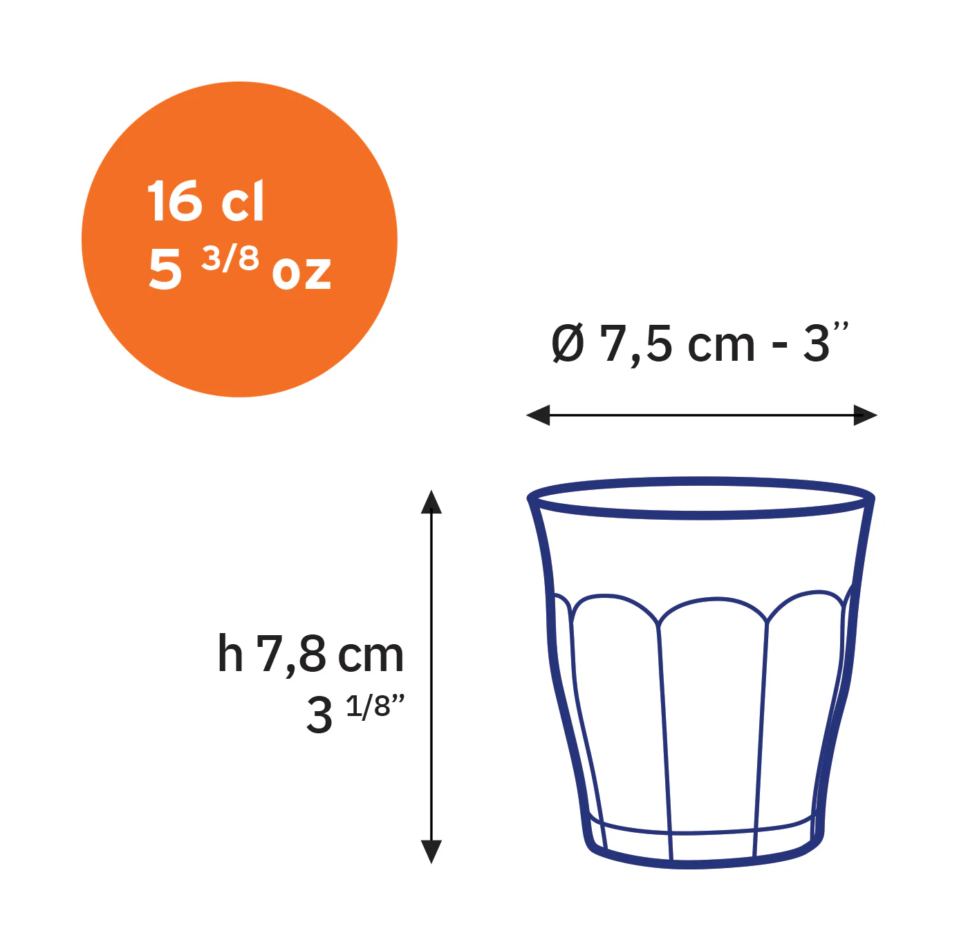 Le Picardie - Verre transparent 16cl -  (Lot de 6) - Image 3
