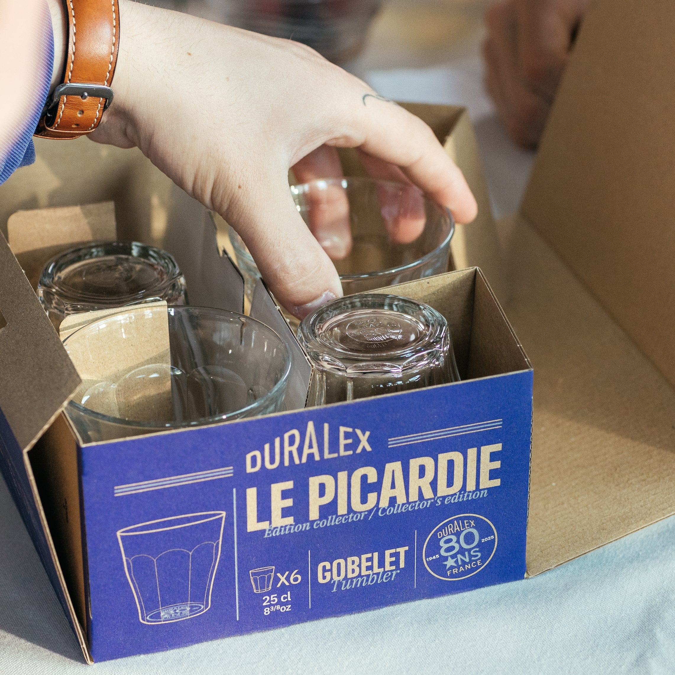 Le Picardie - Verre transparent 25cl -  80 ans (Lot de 6) - Image 5