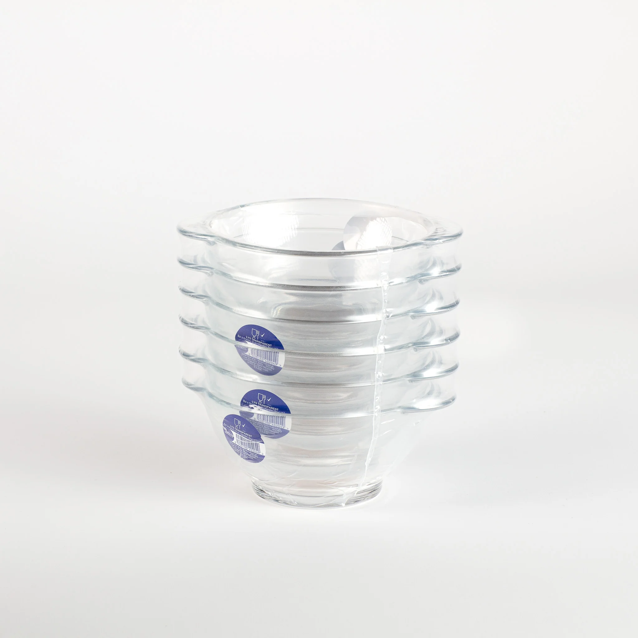 Lys - Bol en verre transparent à oreilles 51cl (Lot de 6) - Image 5