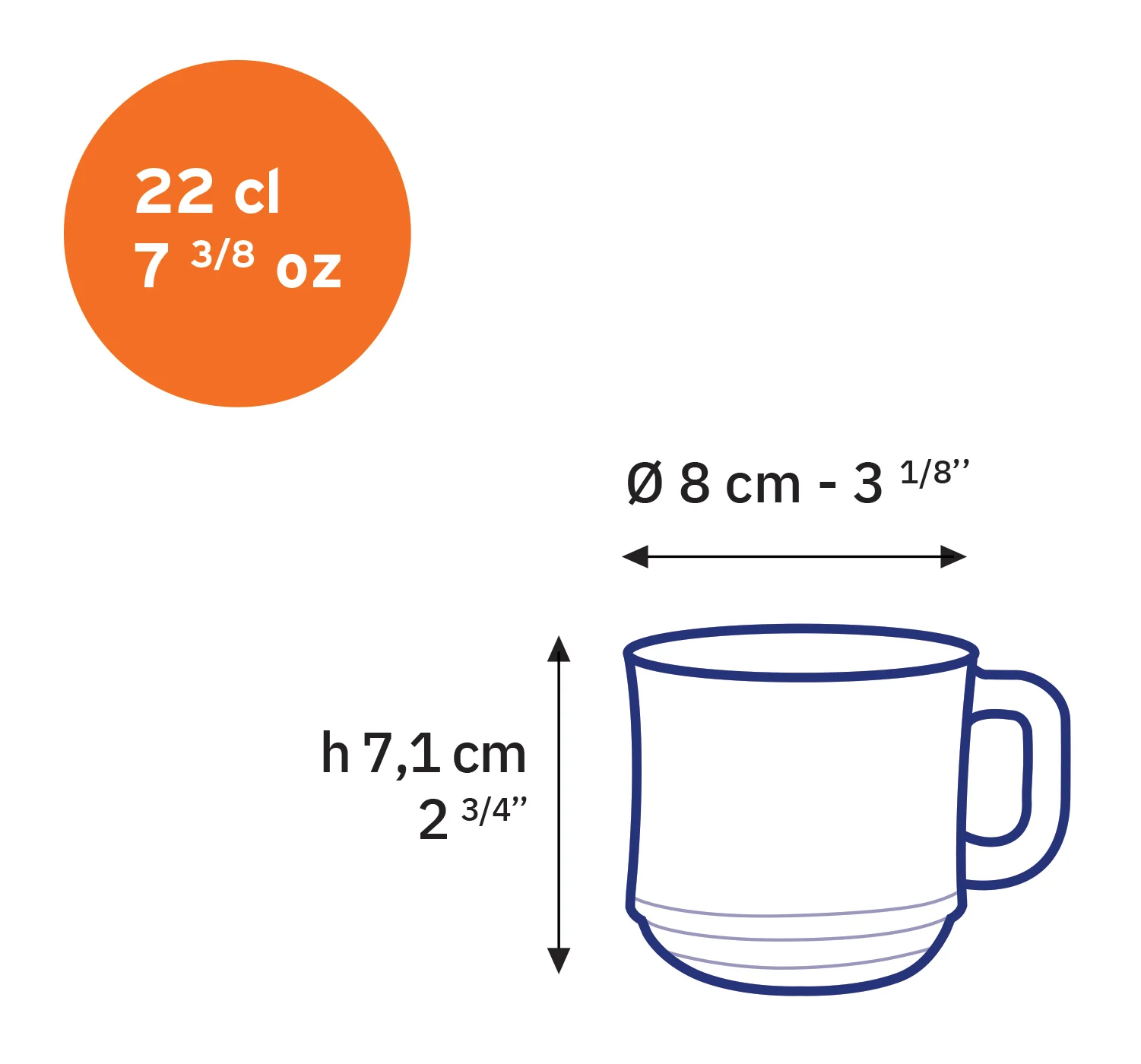 Lys - Tasse en verre transparent Empilable 22 cl (Lot de 6) - Image 3