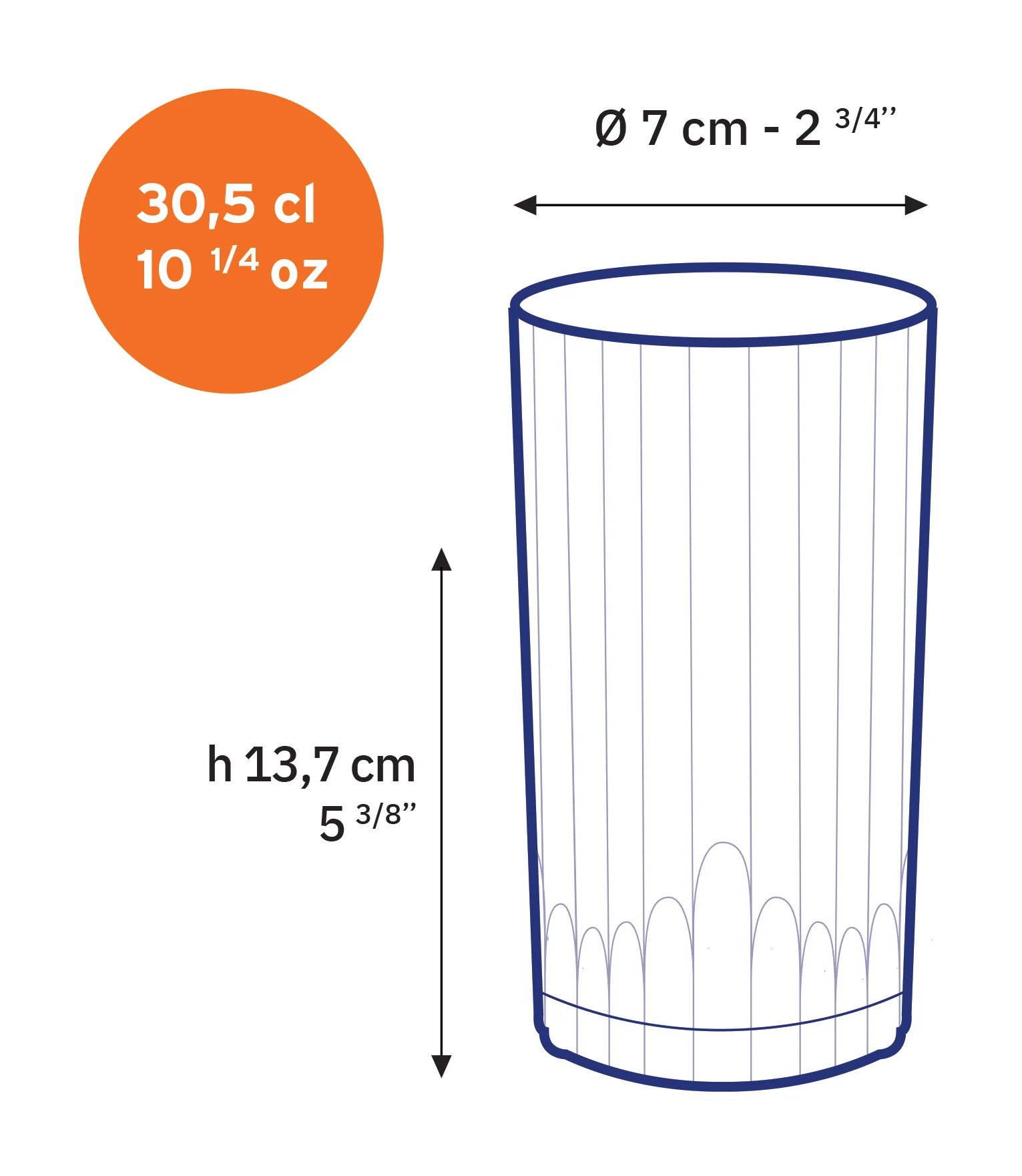 Manhattan - Verre à cocktail haut transparent 30,5 cl -  (Lot de 6) - Image 4
