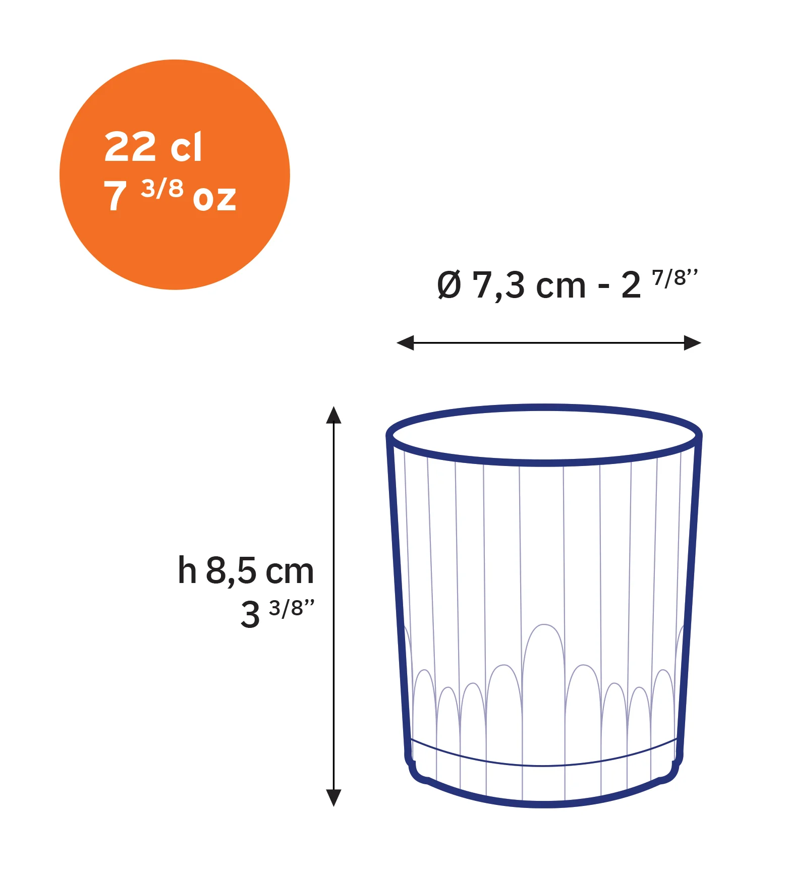 MANHATTAN - Verre Transparent 22cl (lot de 6) - Image 4