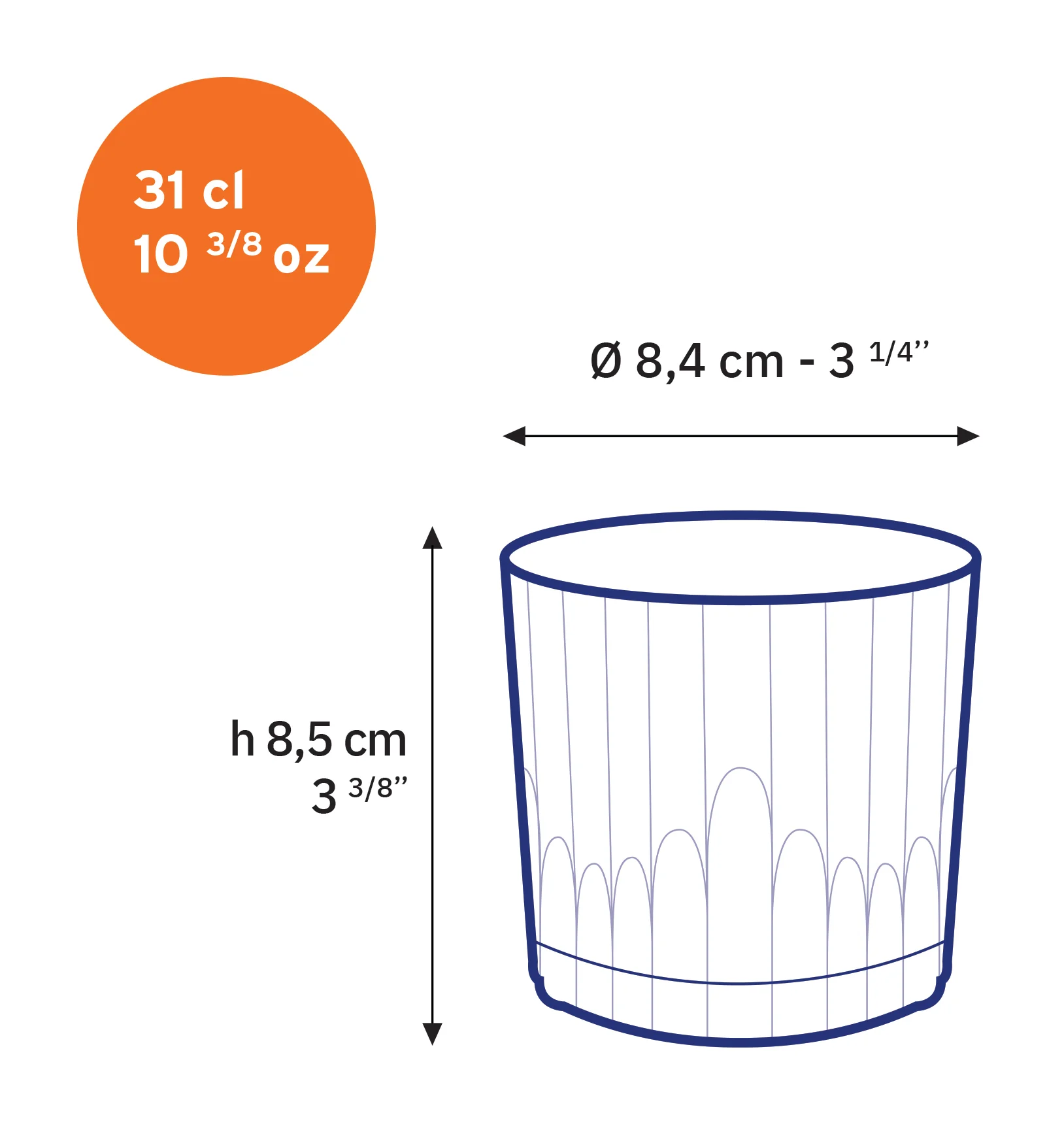 MANHATTAN - Verre Transparent 31cl (lot de 6) - Image 4