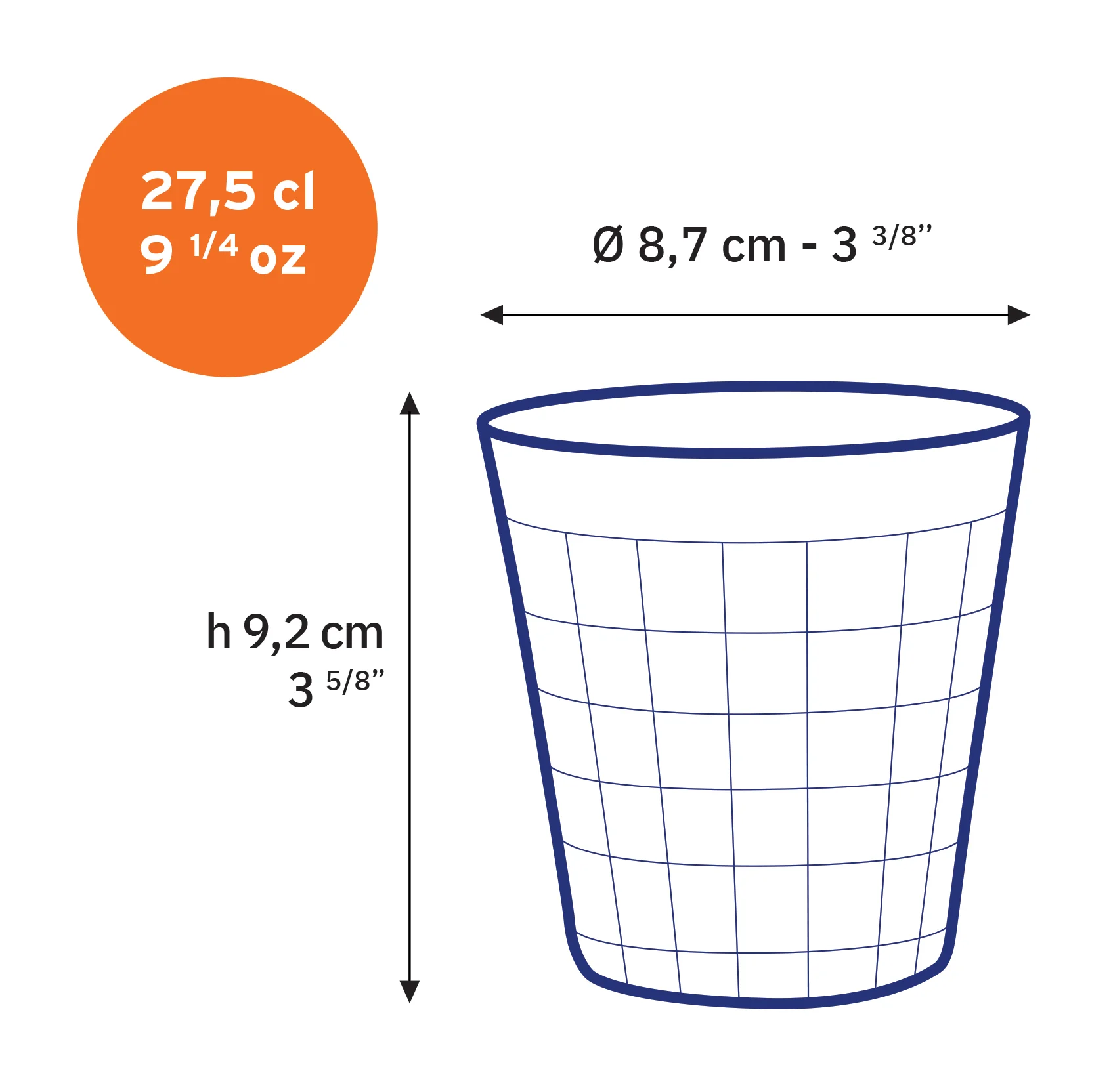 Prisme - Verre Transparent 27,5cl  (Lot de 6) - Image 4