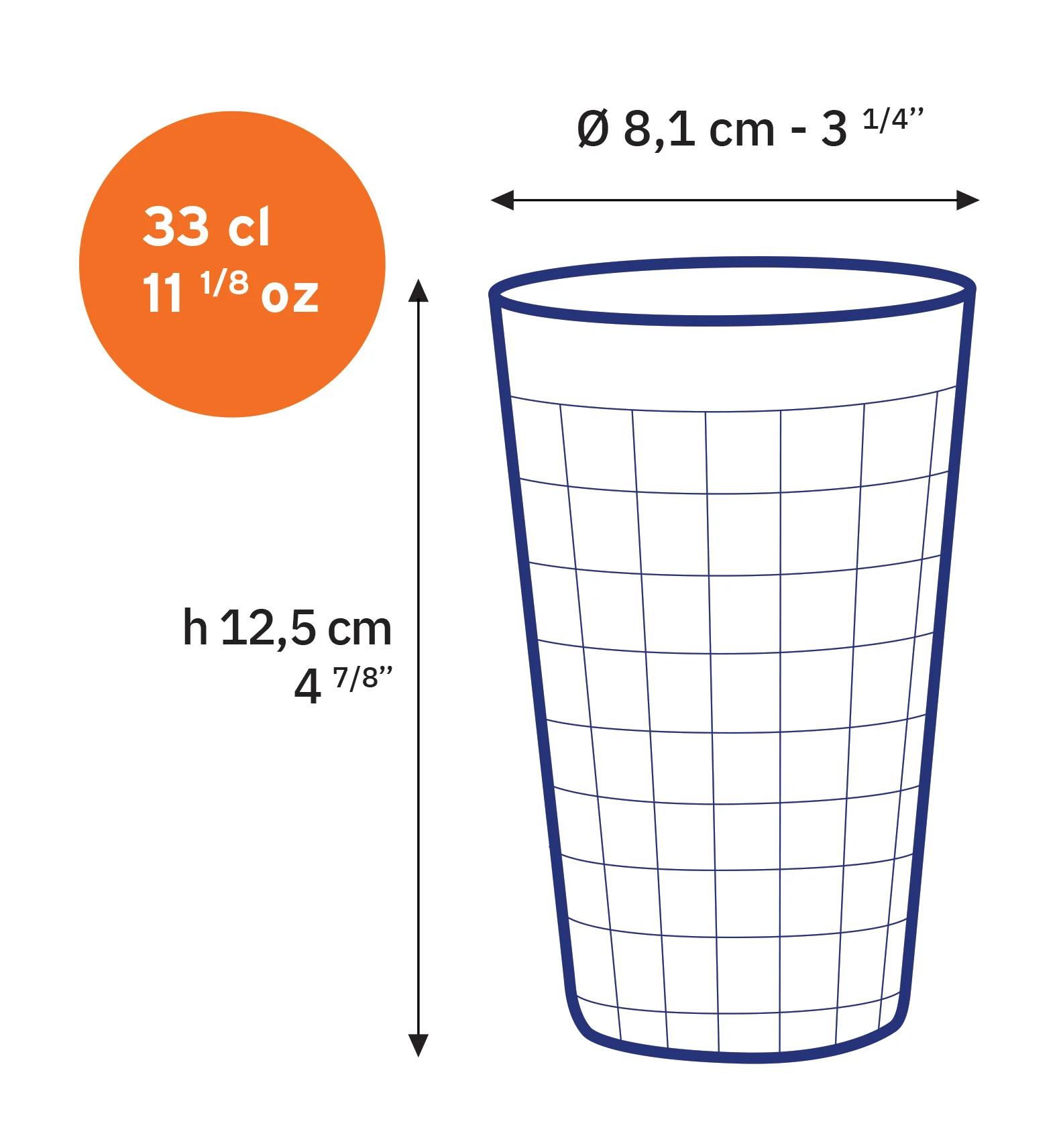 Prisme - Verre Transparent 33cl  (Lot de 6) - Image 4
