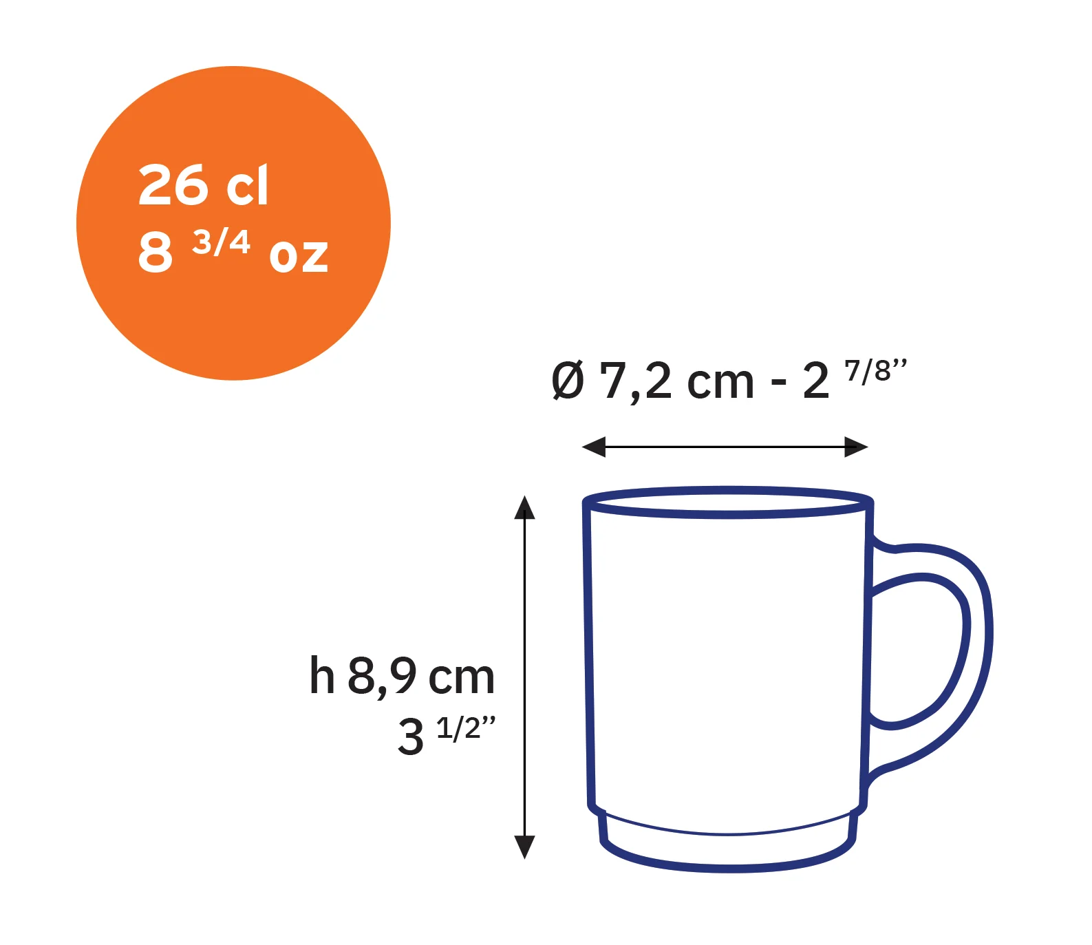 Versailles - Mug en verre Gris 26 cl (Lot de 6) - Image 3